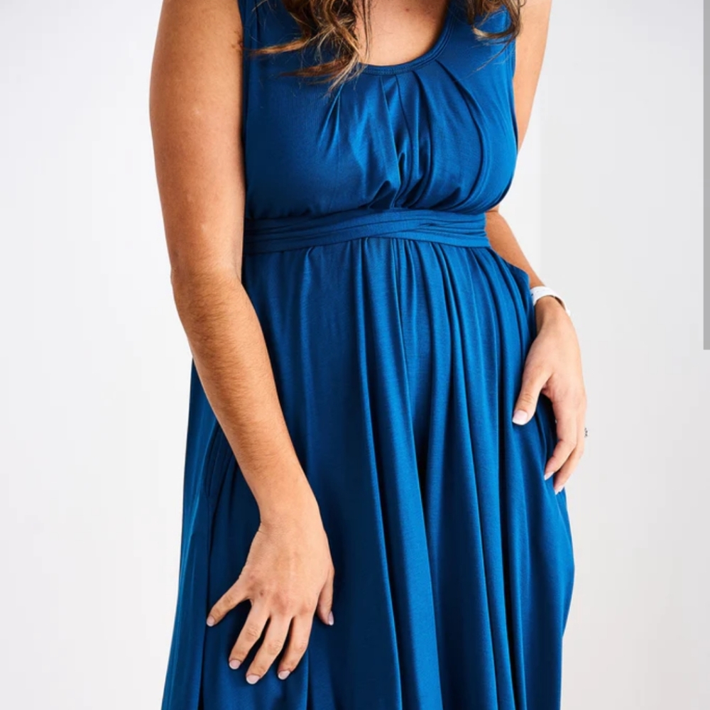Blue Latched Mama Romper